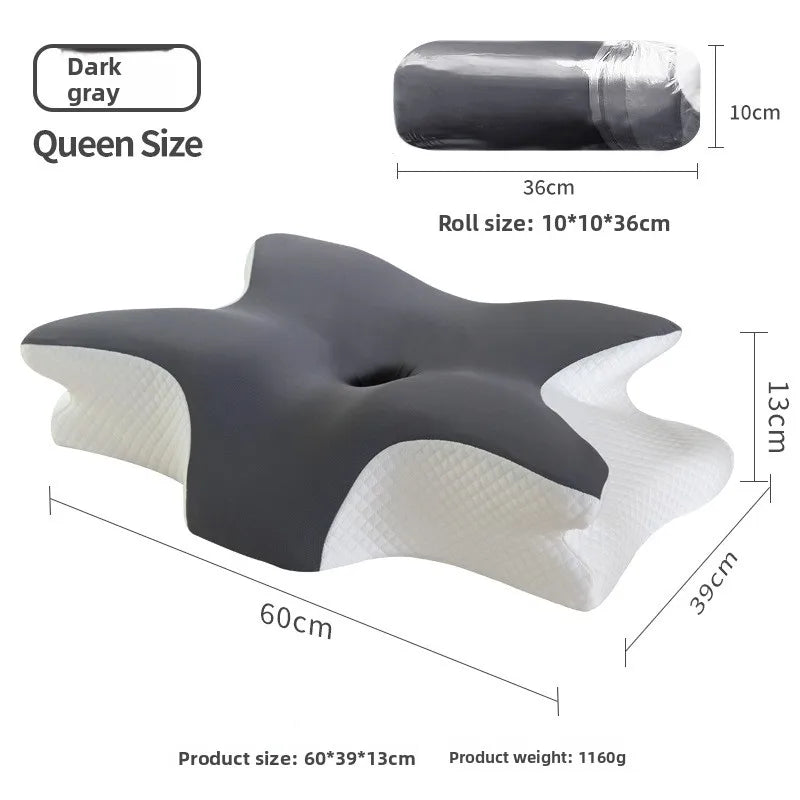 New Orthopedic Neck Pillow Butterfly Shape Memory Foam Cervical Support Sleeping Pillow&Pillow Case