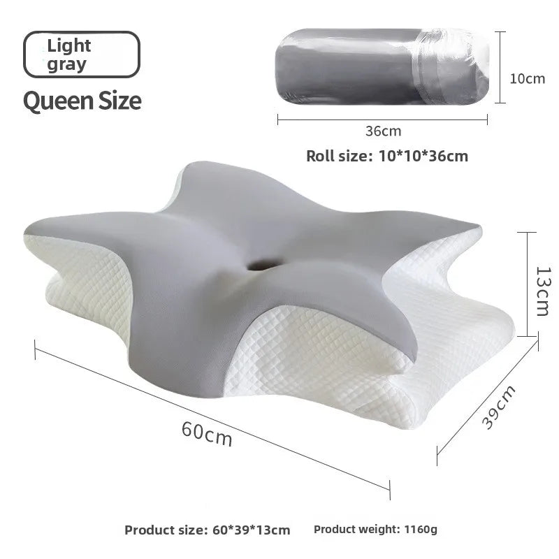New Orthopedic Neck Pillow Butterfly Shape Memory Foam Cervical Support Sleeping Pillow&Pillow Case